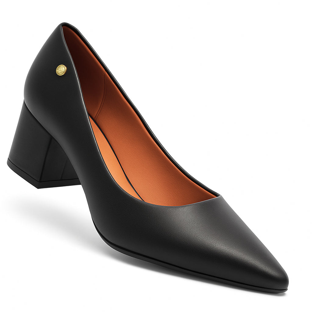 Scarpin Vizzano Feminino com Salto Médio Bloco